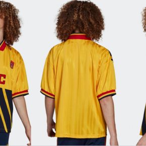 Reissue: Arsenal 1993 - 1994 adidas Originals Home Football Kit, Soccer Jersey, Shirt, Maillot, Camiseta, Camisa, Trikot