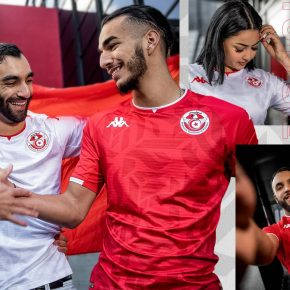Tunisia 2022 Africa Cup of Nations Kappa Home and Away Football Kit, AFCON Soccer Jersey, Shirt, Maillot Tunisie CAN