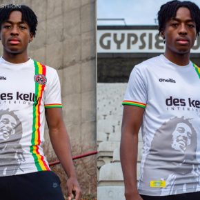 Bohemians FC x Bob Marley 2022 Away O'Neills Football Kit, Soccer Jersey, Shirt