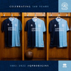 v=Queens Park Rangers 2022 Erreà 140th Anniversary Football Kit, Soccer Jersey, QPR Shirt