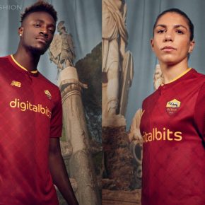 AS Roma 2022 2023 New Balance Home Football Kit, 2022-23 Soccer Jersey, 2022/23 Football Kit, Camiseta 22-23, Camisa 22/23, Maglia, Gara