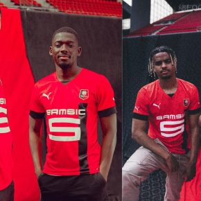 Stade Rennais FC 2022 2023 PUMA Home Football Kit, 2022-23 Soccer Jersey, 2022/23 Shirt, Maillot 22-23