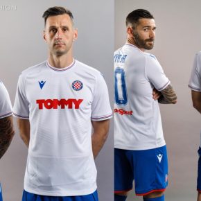 HNK Hajduk Split 2022 2023 Macron Home Football Kit, 2022-23 Soccer Jersey, 2022/23 Shirt, 22-23 Dres