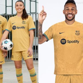 FC Barcelona 2022 2023 Nike Away Football Kit, 2022-23 Shirt, 2022/23 Soccer Jersey, Camiseta de Futbol 22-23, Camisa 22/23, Camisola, Trikot, Maglia, Gara