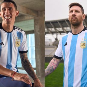 Argentina World Cup 2022 2023 adidas Home Football Kit, 2022-23 Shirt, 2022/23 Soccer Jersey, Camiseta de Futbol Copa Mundial 22-23, Camisa 22/23, Camisola, Trikot, Maglia, Gara, Maillot