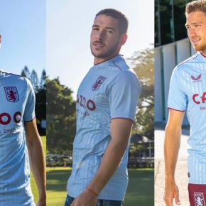 Aston Villa 2022 2023 Castore Away Football Kit, 2022-23 Shirt, 2022/23 Soccer Jersey, Camiseta de Futbol 22-23, Camisa 22/23, Camisola, Trikot, Maglia, Gara, Maillot