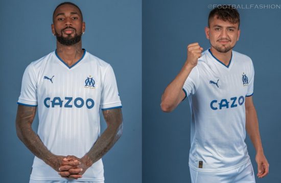 Olympique Marseille 2022 2023 PUMA Home Football Kit, 2022-23 Shirt, 2022/23 Soccer Jersey, Camiseta de Futbol 22-23, Camisa 22/23, Camisola, Trikot, Maglia, Gara, Maillot