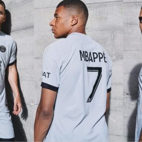 PSG 2022 2023 Jordan Away Football Kit, 2022-23 Shirt, 2022/23 Soccer Jersey, Camiseta de Futbol 22-23, Camisa 22/23, Camisola, Trikot, Maglia, Gara, Maillot