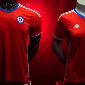 Chile 2022 2023 adidas Home Football Kit, 2022-23 Shirt, 2022/23 Soccer Jersey, Camiseta de Futbol 22-23, Camisa 22/23, Camisola, Trikot, Maglia, Gara, Maillot