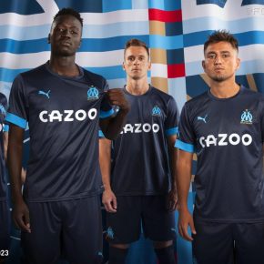 Olympique Marseille 2022 2023 PUMA Away Football Kit, 2022-23 Shirt, 2022/23 Soccer Jersey, Camiseta de Futbol 22-23, Camisa 22/23, Camisola, Trikot, Maglia, Gara, Maillot