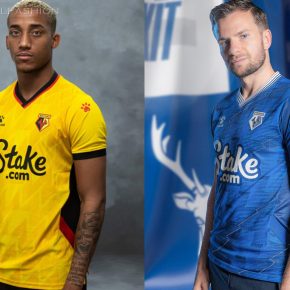 Watford 2022 2023 Kelme Home and Away Football Kit, 2022-23 Shirt, 2022/23 Soccer Jersey, Camiseta de Futbol 22-23, Camisa 22/23, Camisola, Trikot, Maglia, Gara, Maillot