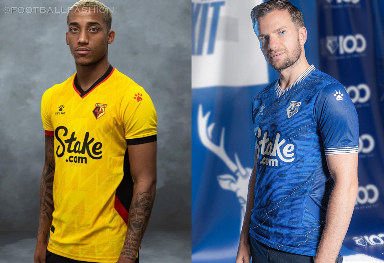 Watford 2022 23 Kelme Home And Away Kits FOOTBALL FASHION Watford 2022 23 Kelme Home And Away Kits FOOTBALL FASHION