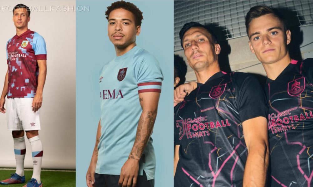 Burnley FC 2022/23 Umbro Home, Away and Third Kits