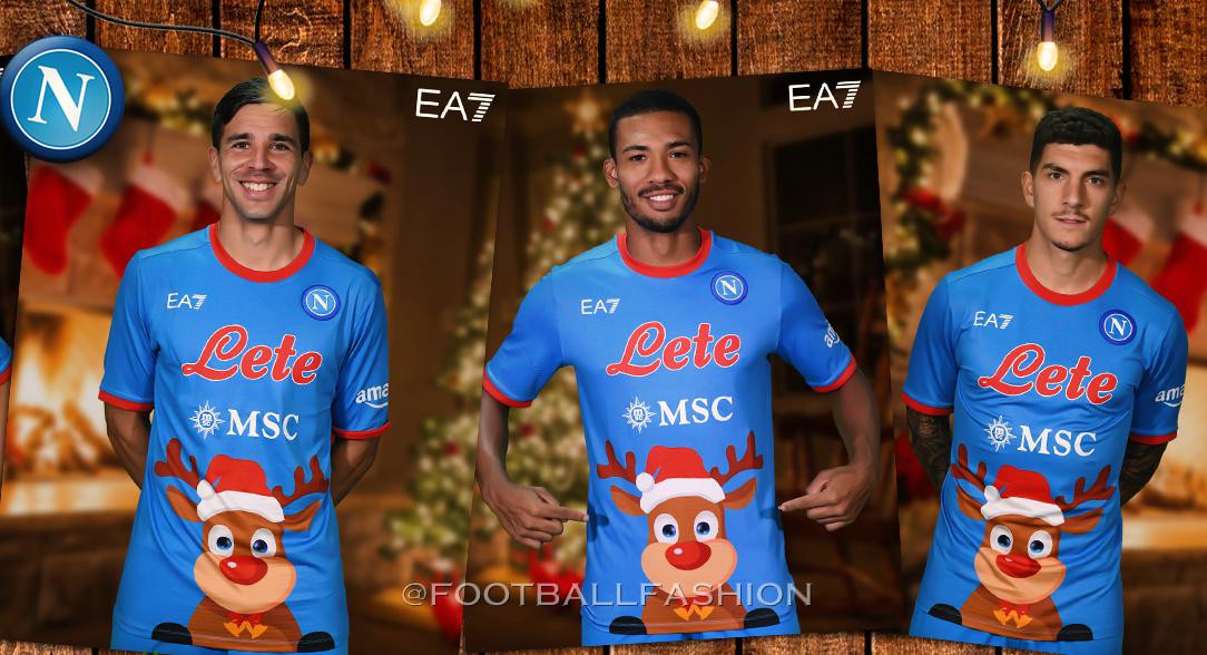 SSC Napoli 2022 EA7 Christmas Kit - FOOTBALL FASHION