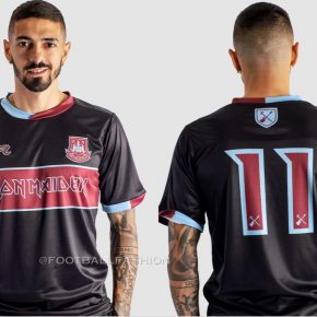 West Ham Iron Maiden 2022 2023 Football Kit, 2022-23 Shirt, 2022/23 Soccer Jersey, Camiseta de Futbol 22-23, Camisa 22/23, Camisola, Trikot, Maglia, Maillot