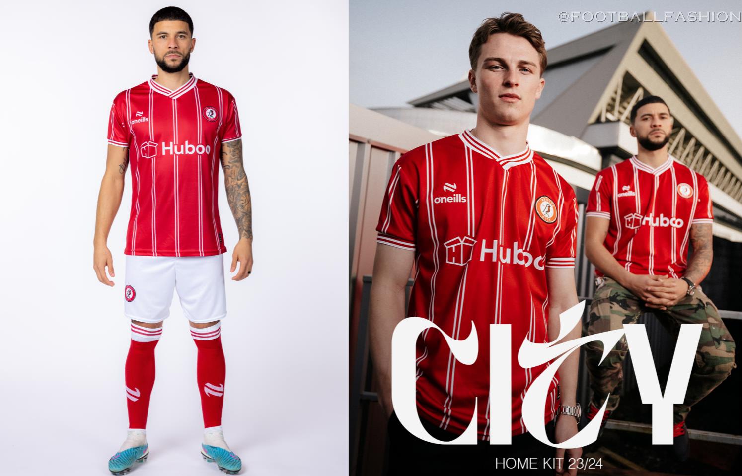 Bristol City 2023 24 O Neills Home Kit FOOTBALL FASHION