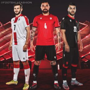 Georgia 2023 2024 Macron Football Kit, 2023/24 Shirt, 23/24 Soccer Jersey, Camiseta de Futbol 2023-24, Camisa 23-24, Camisola, Trikot, Maglia, Maillot, Camiseta