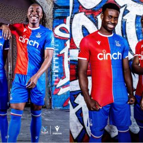Crystal Palace 2023 2024 Macron Home Football Kit, 2023/24 Shirt, 23/24 Soccer Jersey, Camiseta de Futbol 2023-24, Camisa 23-24, Camisola, Trikot, Maglia, Maillot, Camiseta