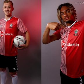 Southampton 2023/24 hummel Football Kit, 2023/24 Shirt, 23/24 Soccer Jersey, Camiseta de Futbol 2023-24, Camisa 23-24, Camisola, Trikot, Maglia, Maillot, Camiseta