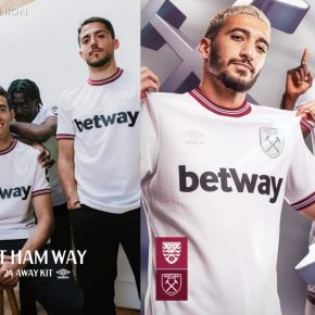 West Ham United 2023/24 Umbro Kit, 2023 Shirt, 23/24 Soccer Jersey, Camiseta de Futbol 2023-24, Camisa 23-24, Camisola, Trikot, Maglia, Maillot, Camiseta 2024