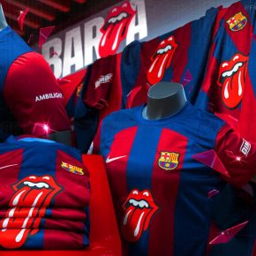 FC Barcelona Rolling Stones El Clasico Nike 2023/24, 2023, 23/24 Soccer Jersey, Camiseta de Futbol 2023-24, Camisa 23-24, Camisola, Trikot, Maglia, Maillot, Camiseta 2024