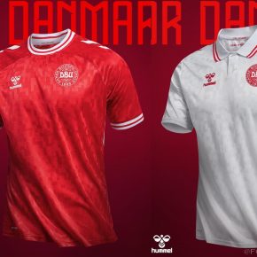Denmark EURO 2024 hummel 2024 2024/25 Football Kit, 2025 Shirt, 24/25 Soccer Jersey, Camiseta de Futbol 2024-25, Camisa 24-25, Camisola, Trikot, Maglia, Maillot, Camiseta, Danmark landsholdstrøje, hjemmebane, udebane