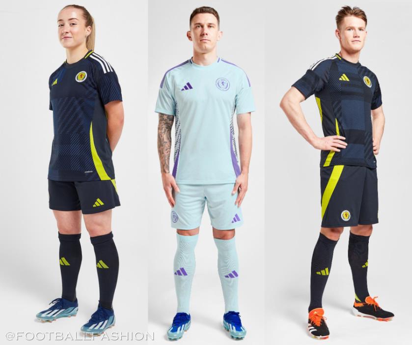 Scotland 2024/25 adidas Home and Away Kits - FOOTBALL FASHION