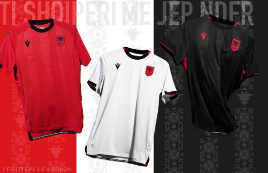 Maillot Extérieur Albanie 2024/25 - MACRON - Neuf Avec étiquettes