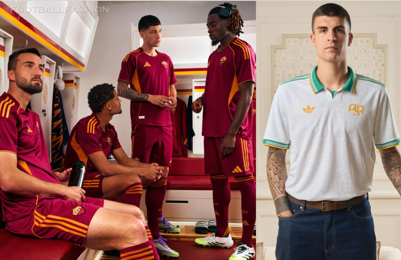 AS Roma adidas 2025 2025/26 Football Kit, 2026 Shirt, 25/26 Soccer Jersey, Camiseta de Futbol 2025-26, Camisa 25-26, Camisola, Trikot, Maglia, Maillot
