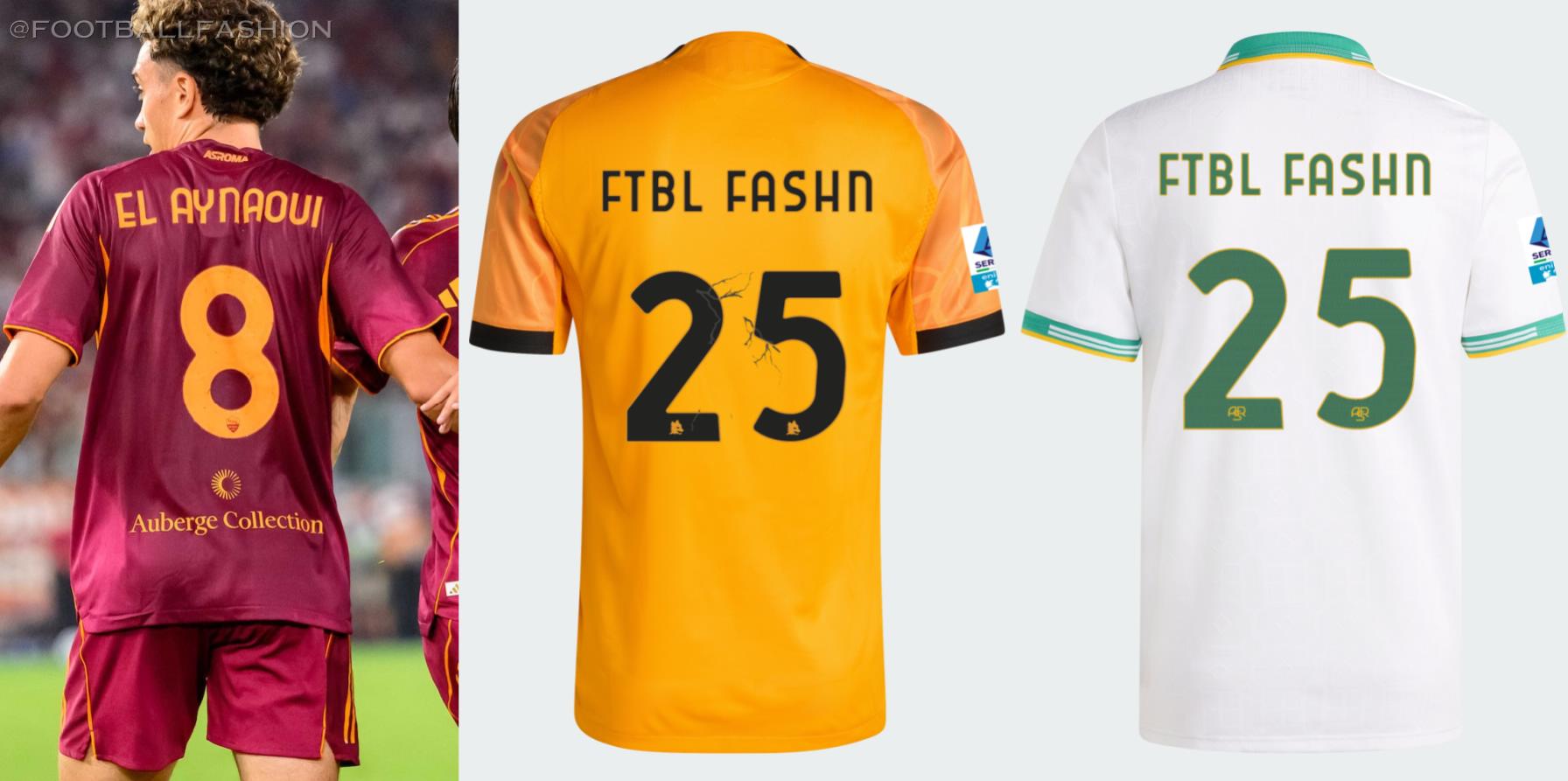 AS Roma adidas 2025 2025/26 Football Kit, 2026 Shirt, 25/26 Soccer Jersey, Camiseta de Futbol 2025-26, Camisa 25-26, Camisola, Trikot, Maglia, Maillot
