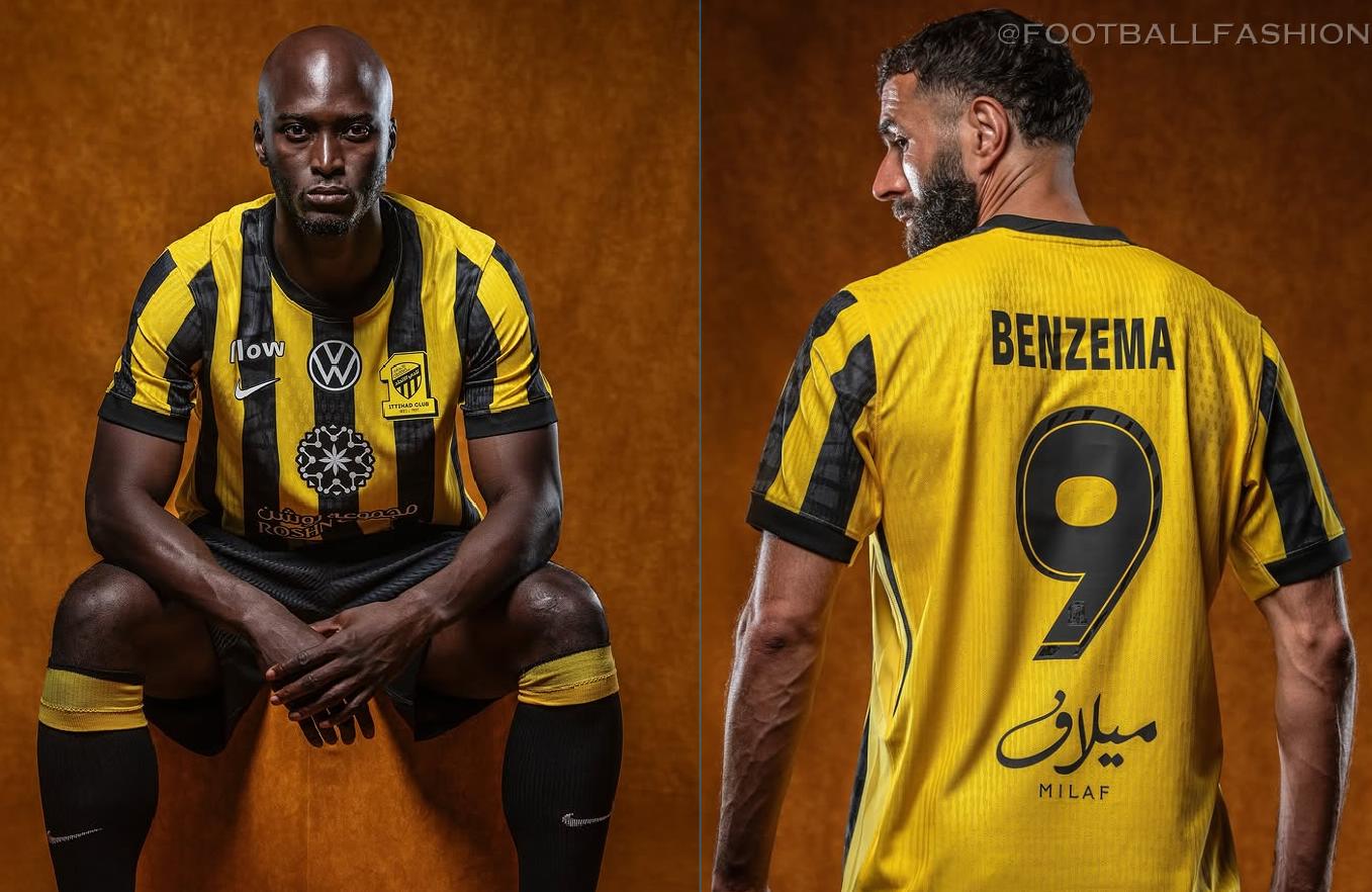 Al Ittihad Nike 2025 2025/26 Football Kit, 2026 Shirt, 25/26 Soccer Jersey, Camiseta de Futbol 2025-26, Camisa 25-26, Camisola, Trikot, Maglia, Maillot
