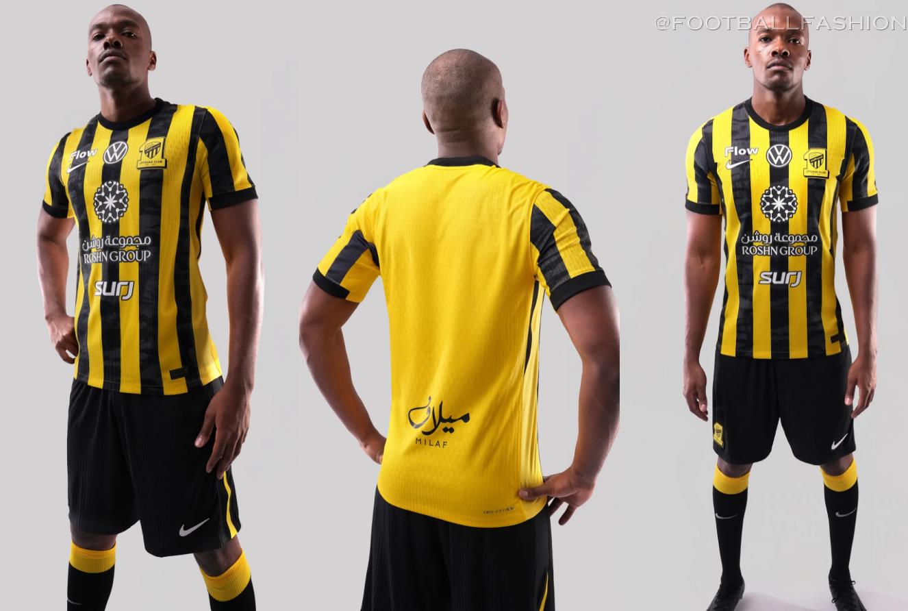 Al Ittihad Nike 2025 2025/26 Football Kit, 2026 Shirt, 25/26 Soccer Jersey, Camiseta de Futbol 2025-26, Camisa 25-26, Camisola, Trikot, Maglia, Maillot
