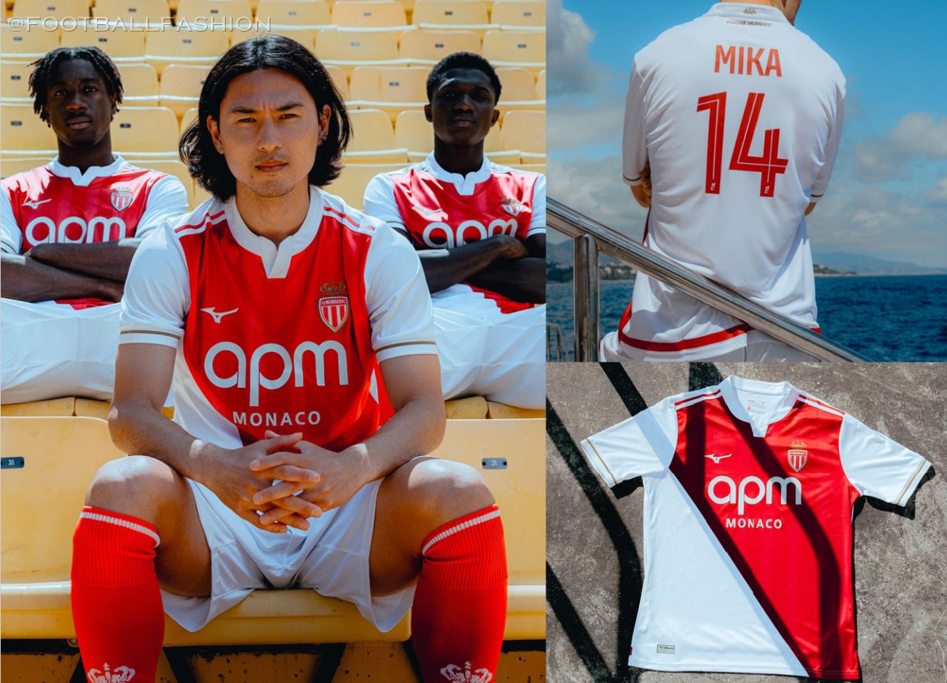 AS Monaco Mizuno 2025 2025/26 Football Kit, 2026 Shirt, 25/26 Soccer Jersey, Camiseta de Futbol 2025-26, Camisa 25-26, Camisola, Trikot, Maglia, Maillot