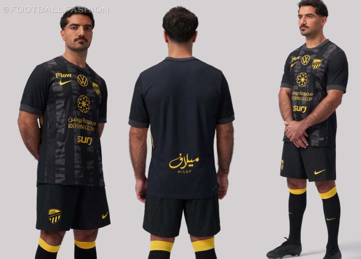 Al-Ittihad Nike 2025 2025/26 Football Kit, 2026 Shirt, 25/26 Soccer Jersey, Camiseta de Futbol 2025-26, Camisa 25-26, Camisola, Trikot, Maglia, Maillot
