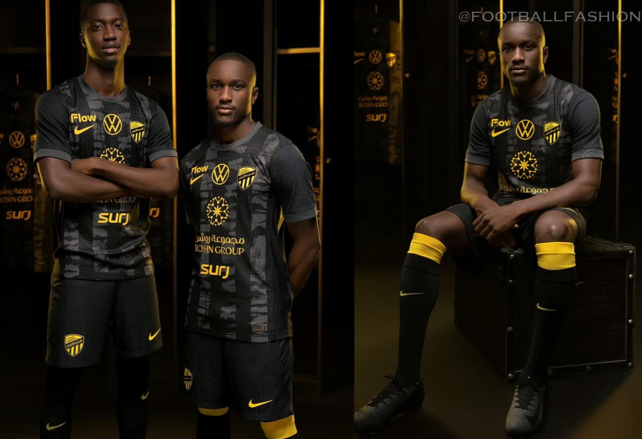 Al-Ittihad Nike 2025 2025/26 Football Kit, 2026 Shirt, 25/26 Soccer Jersey, Camiseta de Futbol 2025-26, Camisa 25-26, Camisola, Trikot, Maglia, Maillot