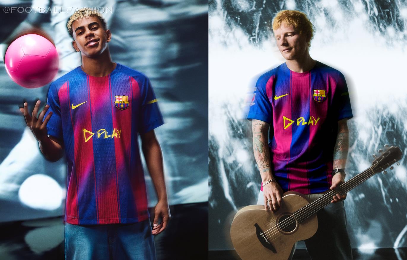 FC Barcelona Ed Sheeran Nike El Clasico 2025 2025/26 Football Kit, 2026 Shirt, 25/26 Soccer Jersey, Camiseta de Futbol 2025-26, Camisa 25-26, Camisola, Trikot, Maglia, Maillot