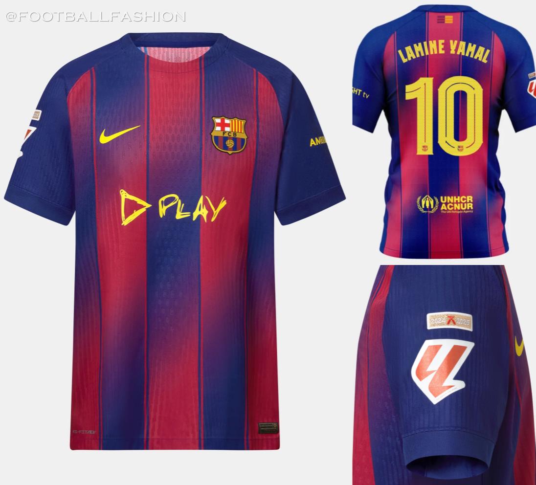 FC Barcelona Ed Sheeran Nike El Clasico 2025 2025/26 Football Kit, 2026 Shirt, 25/26 Soccer Jersey, Camiseta de Futbol 2025-26, Camisa 25-26, Camisola, Trikot, Maglia, Maillot