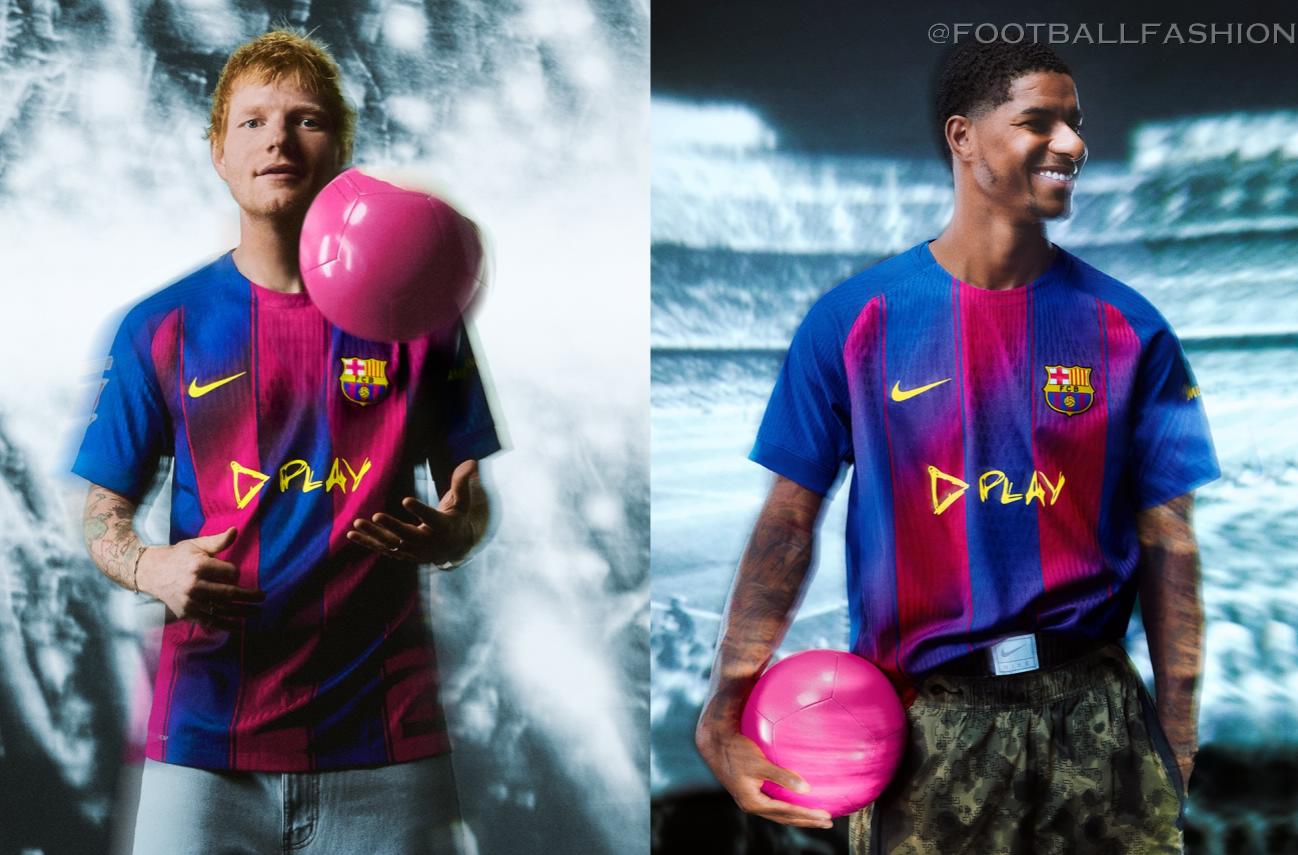 FC Barcelona Ed Sheeran Nike El Clasico 2025 2025/26 Football Kit, 2026 Shirt, 25/26 Soccer Jersey, Camiseta de Futbol 2025-26, Camisa 25-26, Camisola, Trikot, Maglia, Maillot