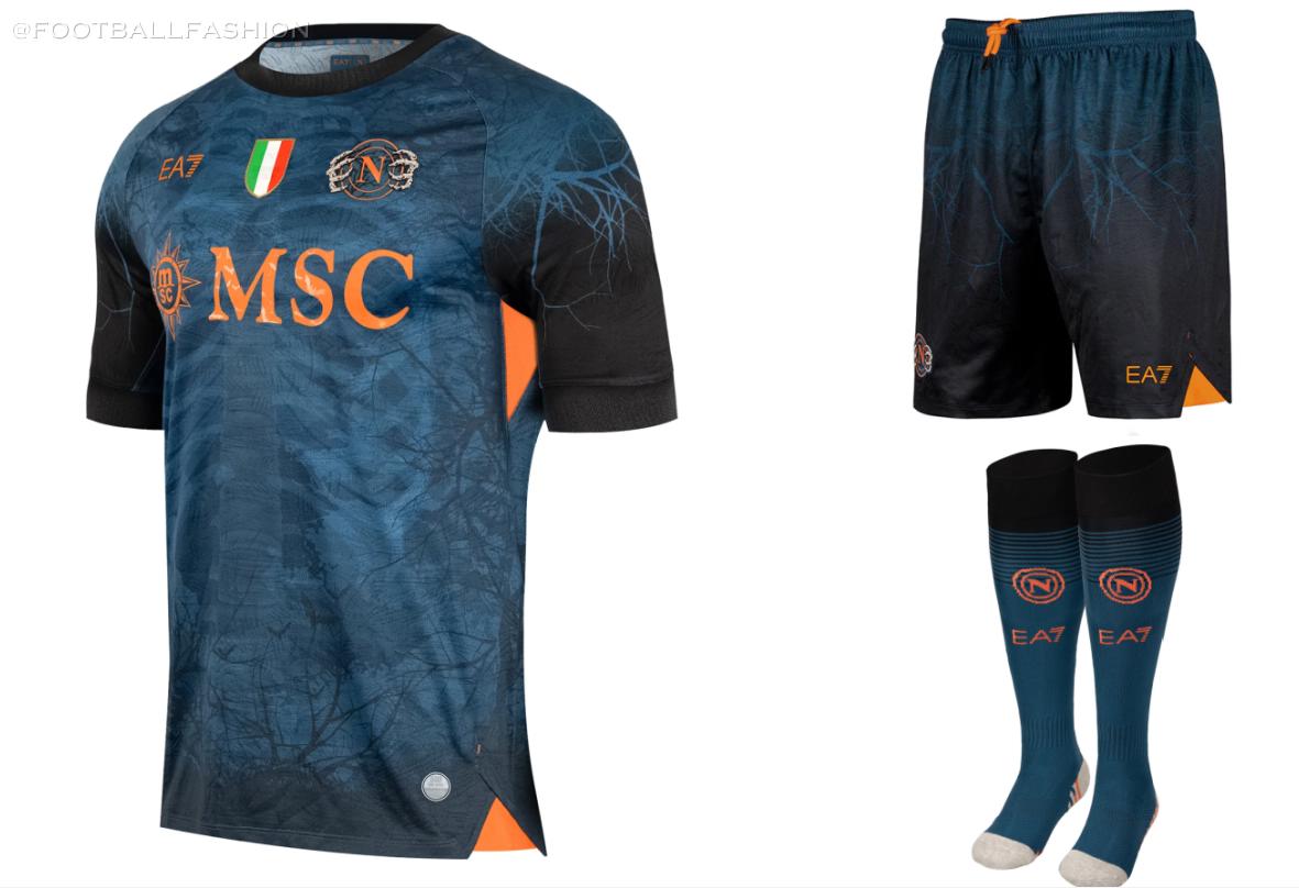 SSC Napoli EA7 Halloween 2025 2025/26 Football Kit, 2026 Shirt, 25/26 Soccer Jersey, Camiseta de Futbol 2025-26, Camisa 25-26, Camisola, Trikot, Maglia, Maillot
