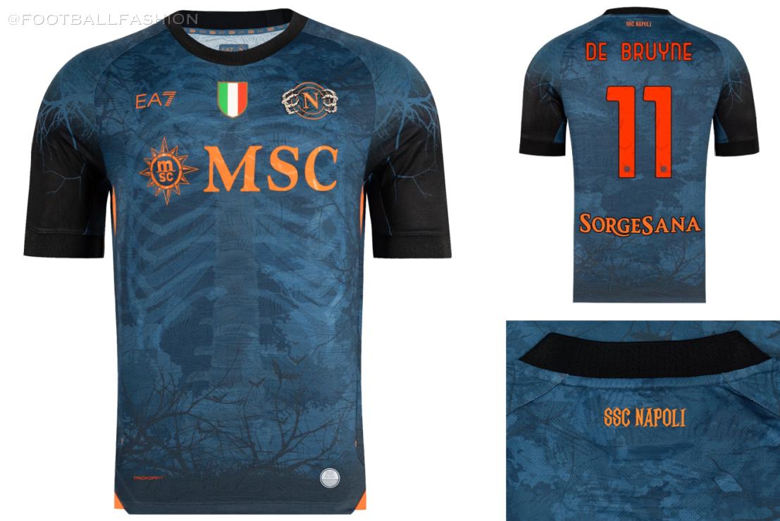 SSC Napoli EA7 Halloween 2025 2025/26 Football Kit, 2026 Shirt, 25/26 Soccer Jersey, Camiseta de Futbol 2025-26, Camisa 25-26, Camisola, Trikot, Maglia, Maillot
