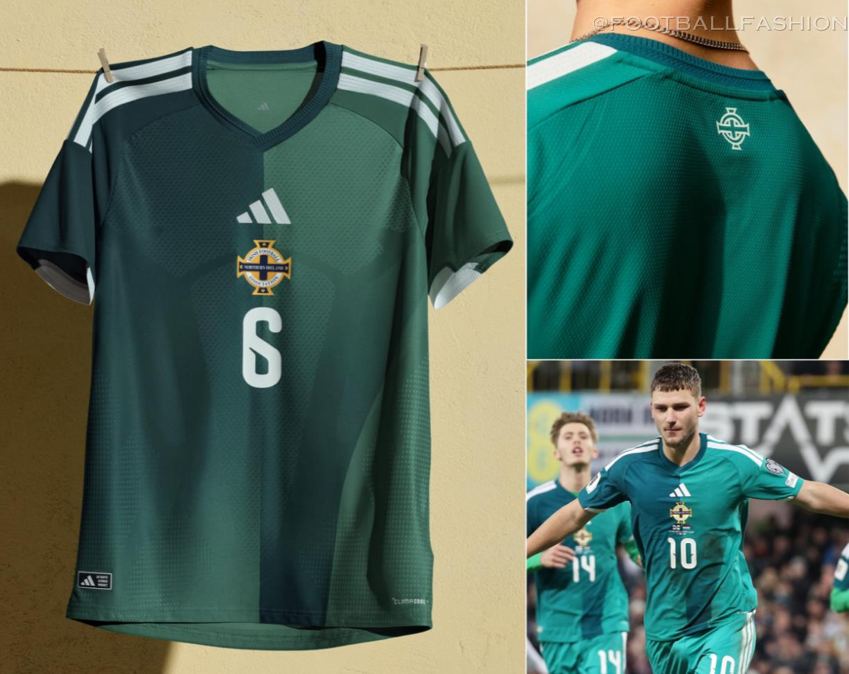 Northern Ireland adidas World Cup 2026 2026/27 Football Kit, 2027 Shirt, 26/27 Soccer Jersey, Camiseta de Futbol 2026-27, Camisa 26-27, Camisola, Trikot, Maglia, Maillot
