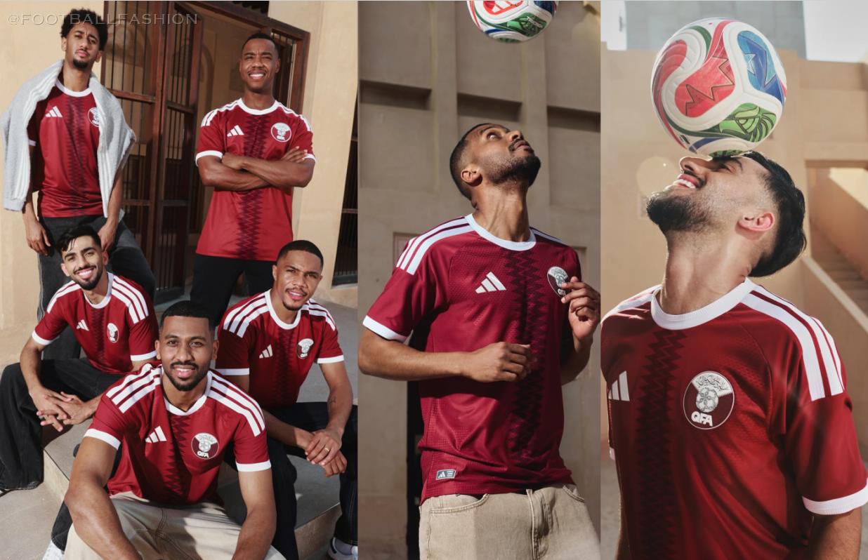 Qatar World Cup adidas 2025/26 Football Kit, 2026 Shirt, 25/26 Soccer Jersey, Camiseta de Futbol 2025-26, Camisa 25-26, Camisola, Trikot, Maglia, Maillot
