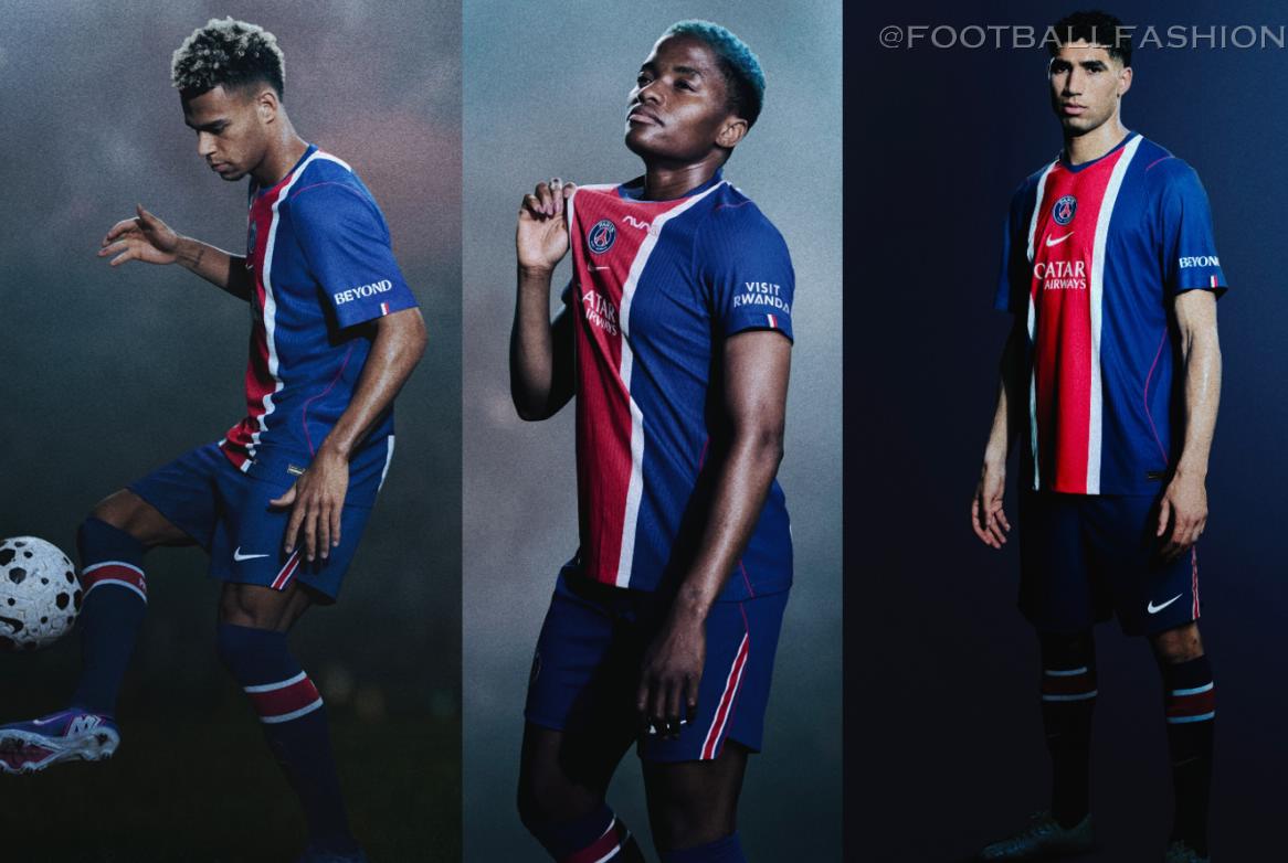 PSG 2026/27 Nike home jersey showing royal blue base and central red stripe