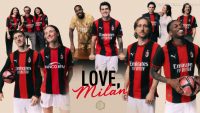 The new PUMA AC Milan 2026/27 jersey showcasing the classic wide red and black stripes on the front and back.