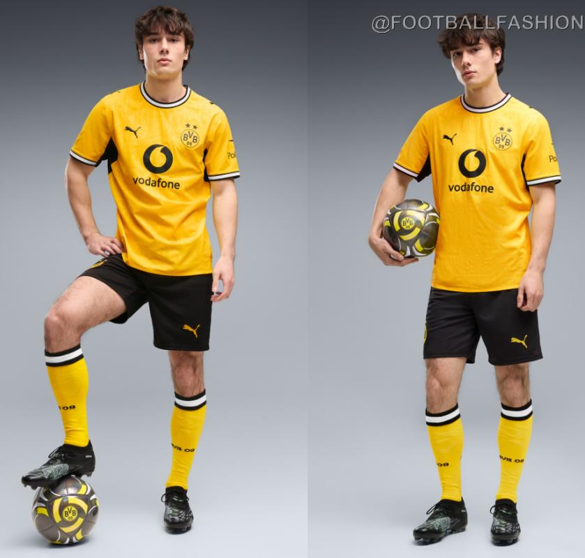 The new Borussia Dortmund 2026/27 Jersey featuring a yellow structural pattern inspired by the Minister Stein colliery and Dortmunder U.