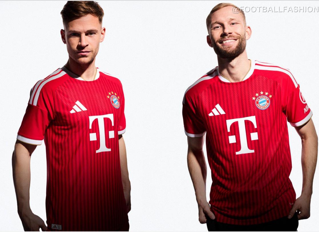 Official FC Bayern 2026/27 home jersey in red and white featuring the special edition cockatoo badge.