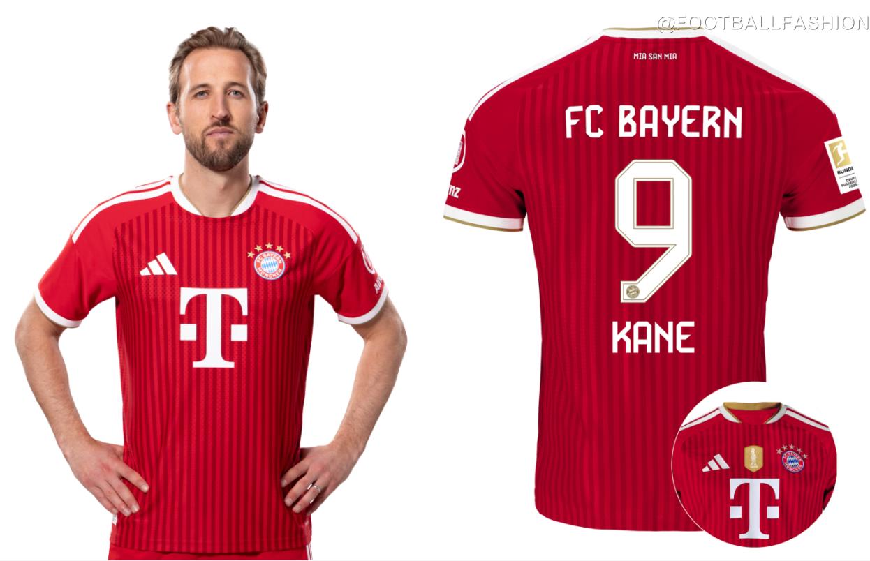 Official FC Bayern 2026/27 home jersey in red and white featuring the special edition cockatoo badge.