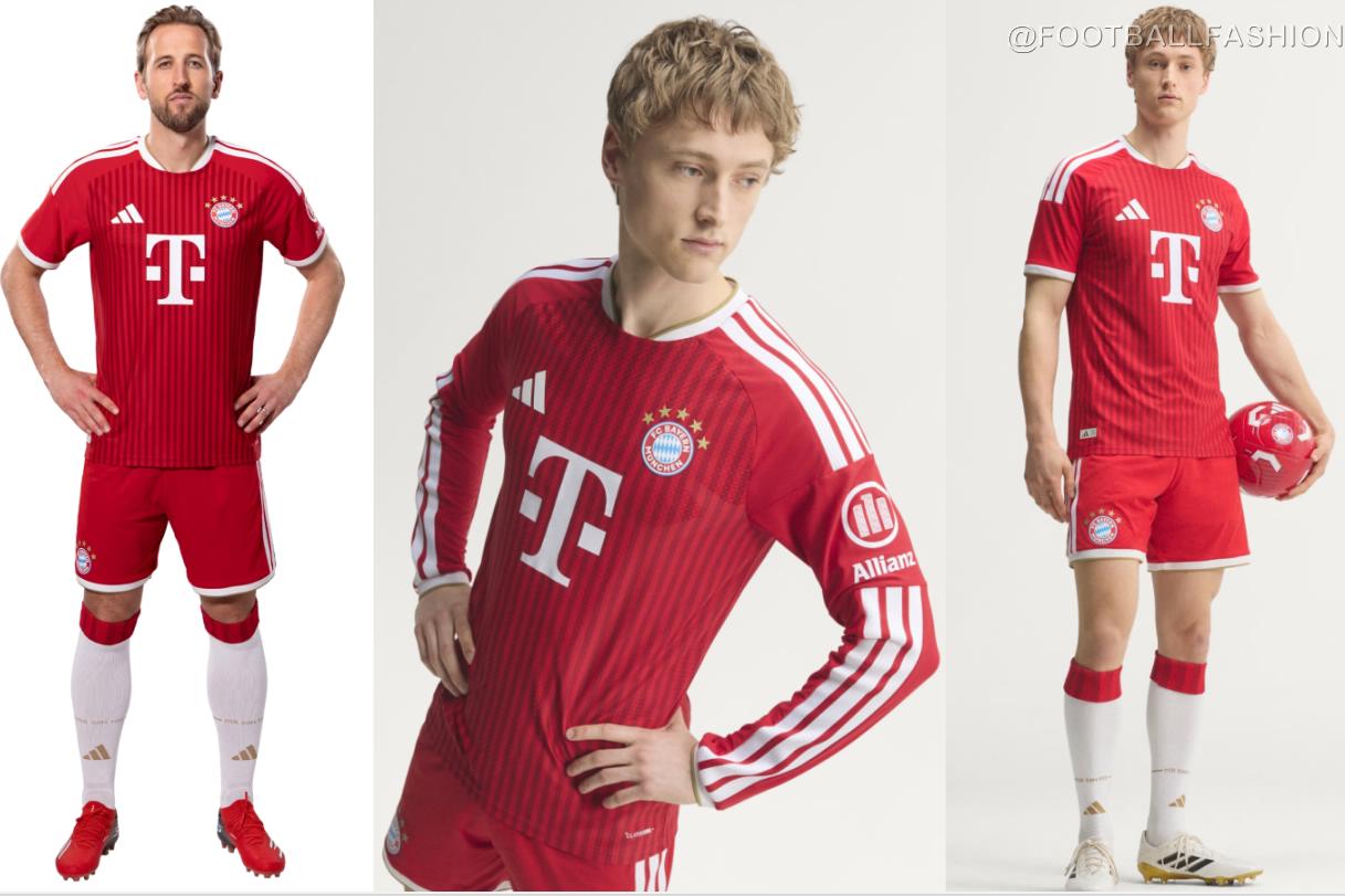 Official FC Bayern 2026/27 home jersey in red and white featuring the special edition cockatoo badge.