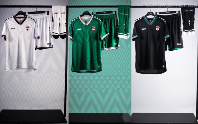 Iraq World Cup 2026 home jersey by Jako featuring the national crest.