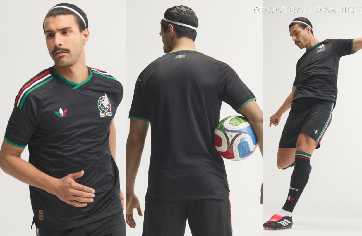 Front view of the Mexico 2026 World Cup Jersey showing the tonal MX pattern and V-neck collar design.
